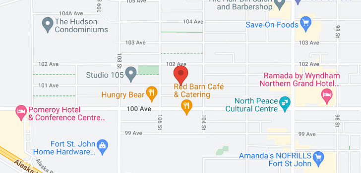 map of 10507 101 AVENUE